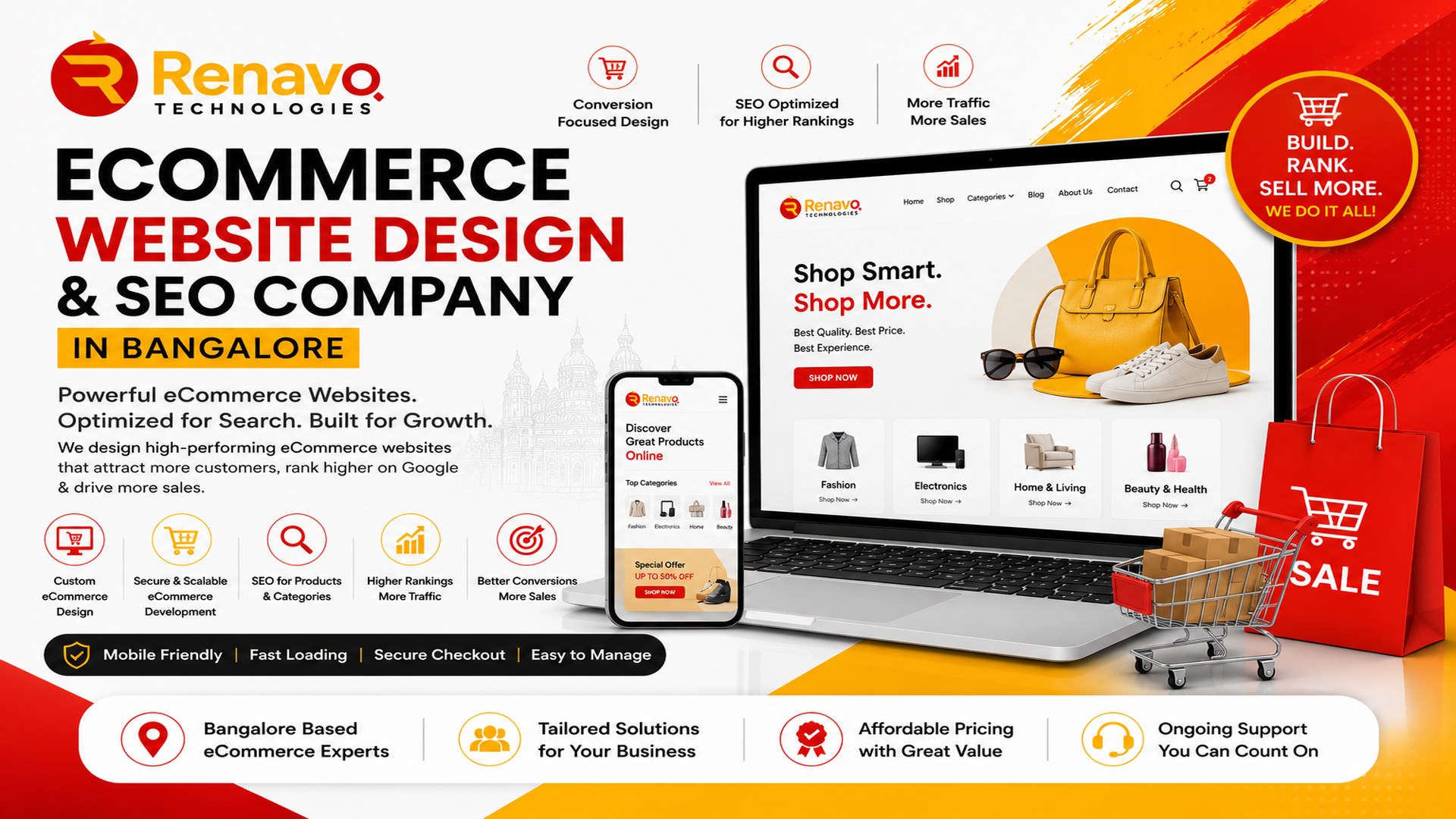 Web Design and Development on Laptop